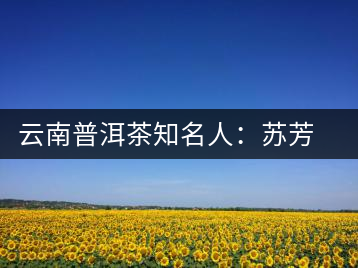 云南普洱茶知名人:蘇芳華