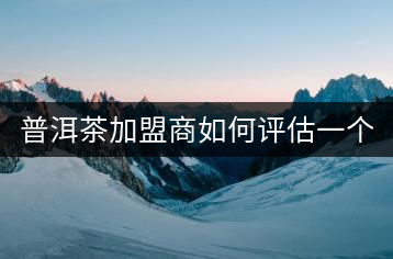 普洱茶加盟商如何評(píng)估一個(gè)普洱茶品牌是否值得加盟？