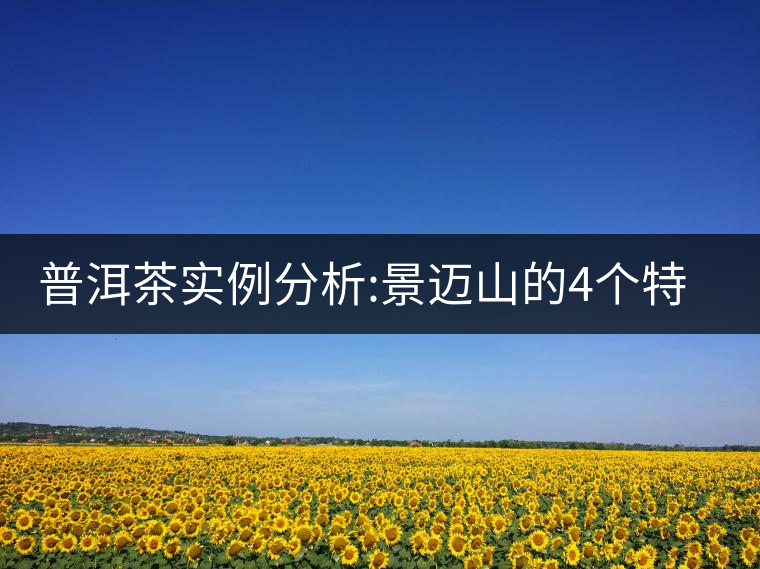 普洱茶實(shí)例分析:景邁山的4個(gè)特征普洱茶實(shí)例分析：景邁山的4個(gè)特征