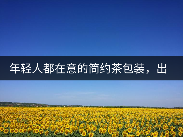 年輕人都在意的簡(jiǎn)約茶包裝，出道顏值即巔峰的茶包裝可真好喝！