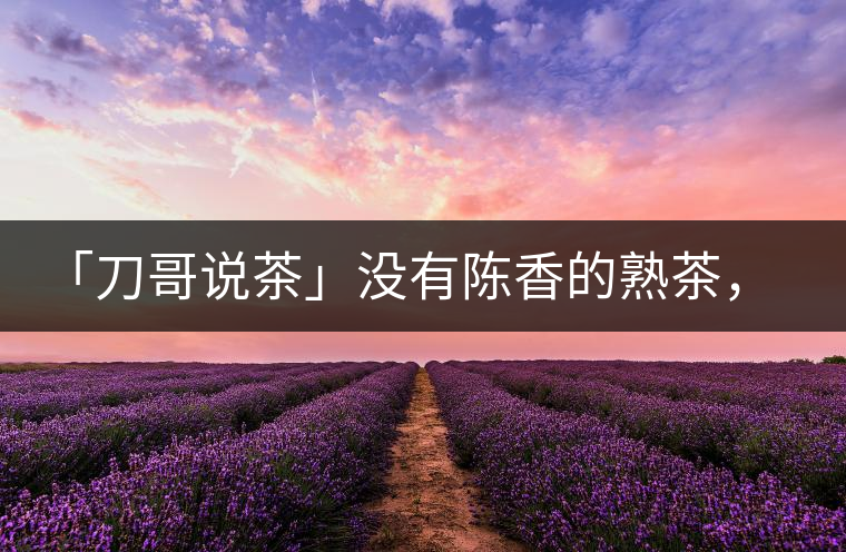 「刀哥說茶」沒有陳香的熟茶，不是一款有追求的普洱熟茶