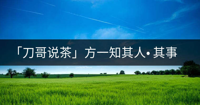 「刀哥說(shuō)茶」方一知其人? 其事 ?其書(shū) 「刀哥說(shuō)茶」方一知其人? 其事 ?其書(shū)
