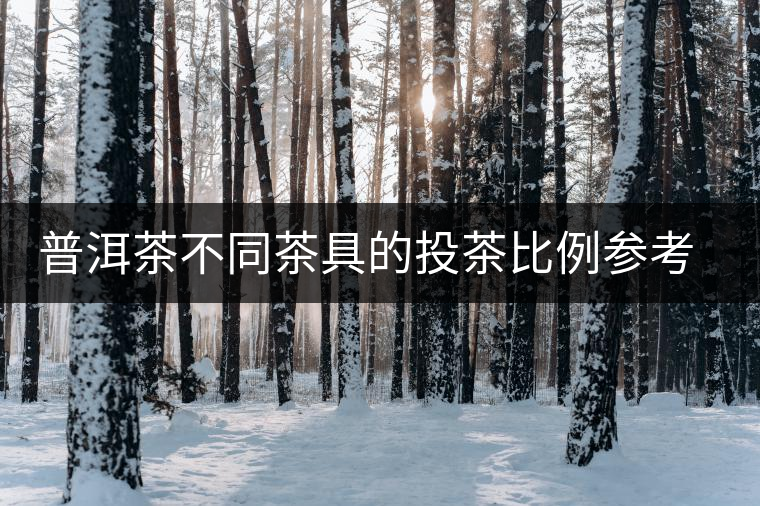 普洱茶不同茶具的投茶比例參考 ？