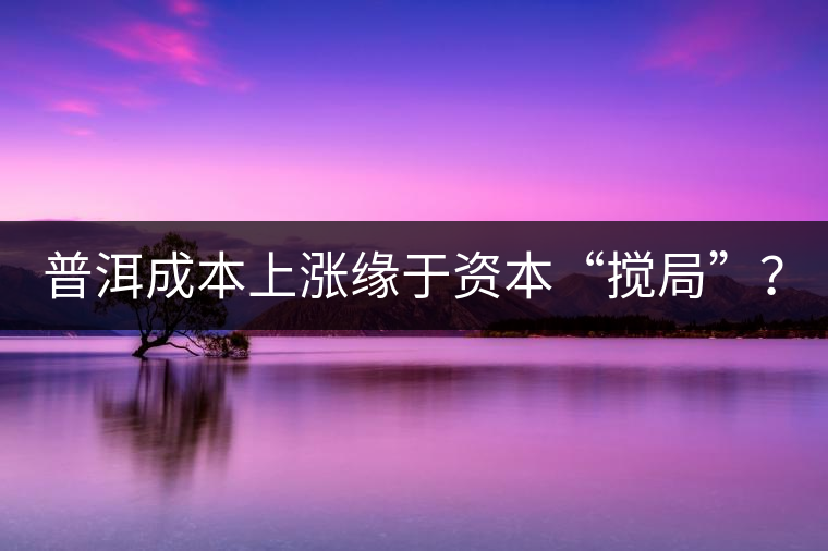 普洱成本上漲緣于資本“攪局”？