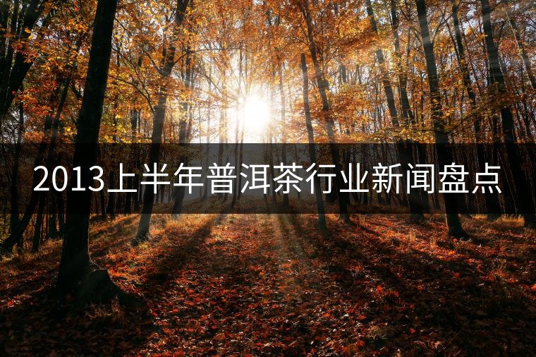 2013上半年普洱茶行業(yè)新聞盤點 2013上半年普洱茶行業(yè)新聞盤點