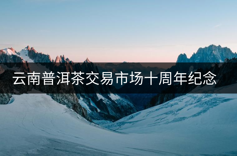 云南普洱茶交易市場十周年紀念套茶限量發(fā)行