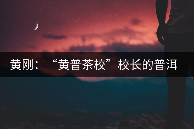 黃剛:“黃普茶校”校長(zhǎng)的普洱哲學(xué)觀(guān) 黃剛:“黃普茶?!毙iL(zhǎng)的普洱哲學(xué)觀(guān)