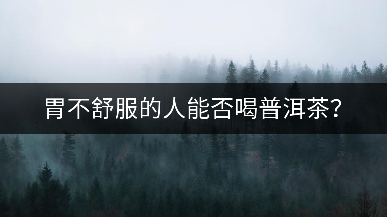 胃不舒服的人能否喝普洱茶？