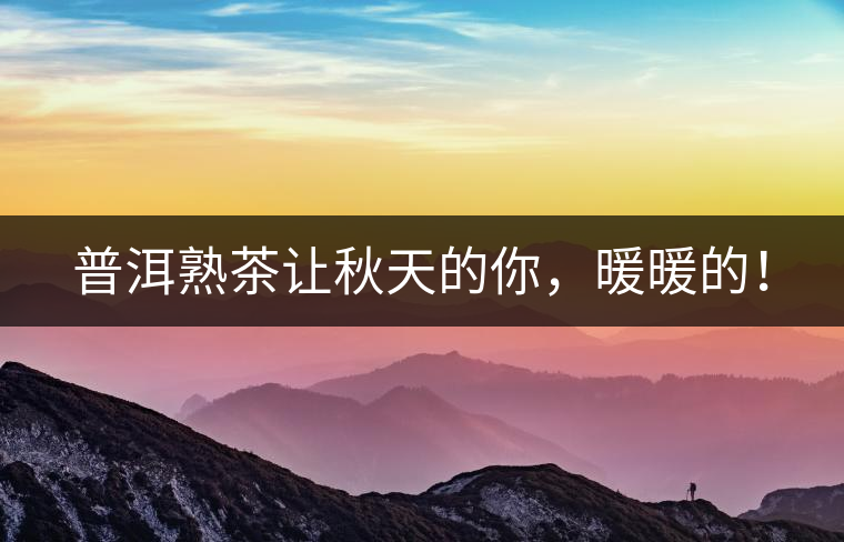 普洱熟茶讓秋天的你，暖暖的！