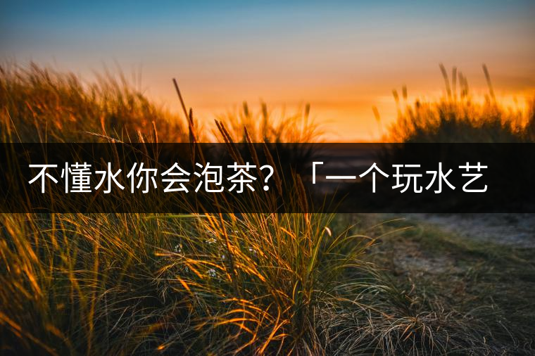 不懂水你會(huì)泡茶？「一個(gè)玩水藝術(shù)家的自我修養(yǎng)」