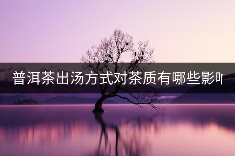 普洱茶出湯方式對茶質(zhì)有哪些影響？