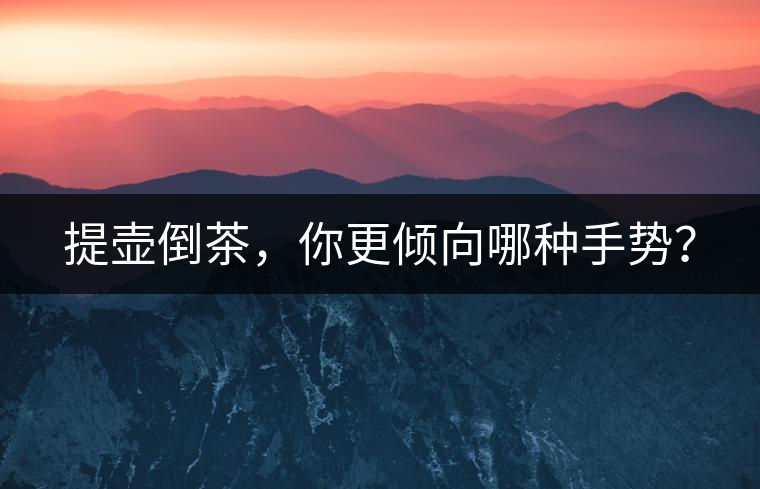 提壺倒茶，你更傾向哪種手勢？