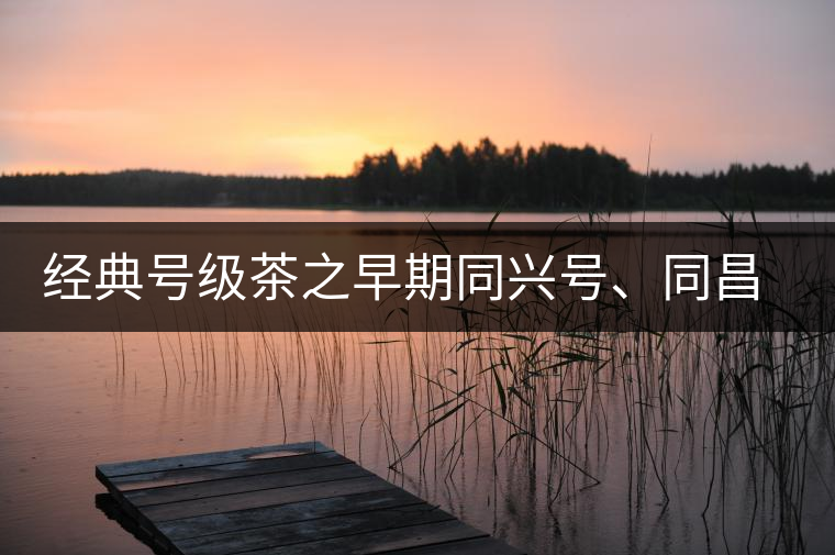 經典號級茶之早期同興號、同昌黃記老圓茶