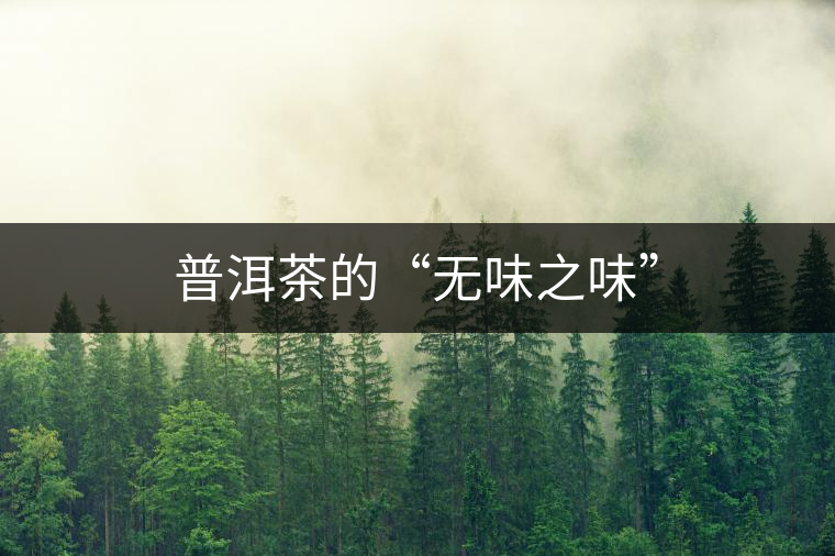 普洱茶的“無(wú)味之味”