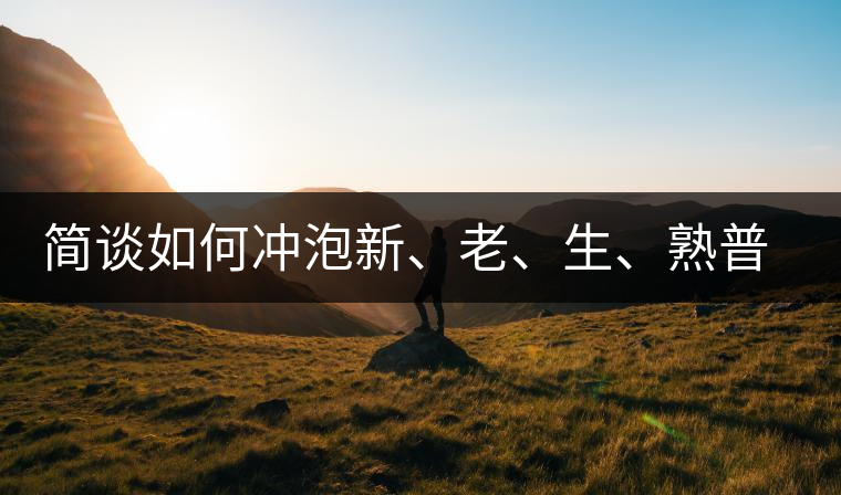 簡談如何沖泡新、老、生、熟普洱茶？