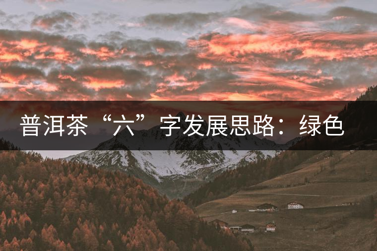 普洱茶“六”字發(fā)展思路：綠色、健康、創(chuàng)新