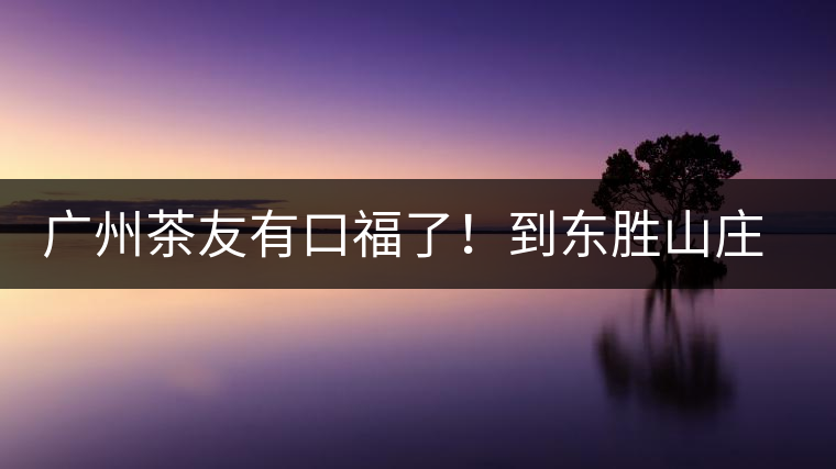 廣州茶友有口福了！到東勝山莊吃“普洱雞”去——