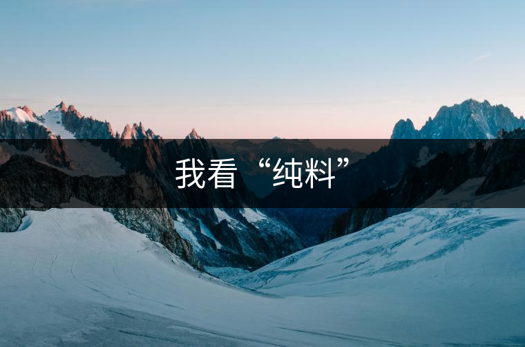 我看“純料” 我看“純料”