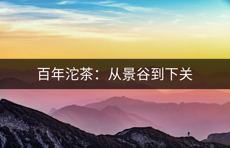 百年沱茶：從景谷到下關(guān)