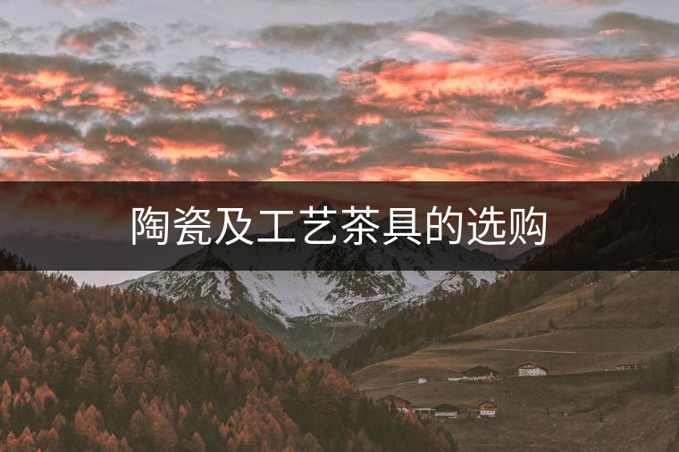 陶瓷及工藝茶具的選購(gòu) 陶瓷及工藝茶具的選購(gòu)