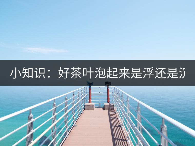 小知識(shí)：好茶葉泡起來(lái)是浮還是沉？