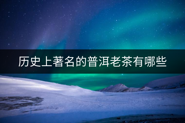 歷史上著名的普洱老茶有哪些