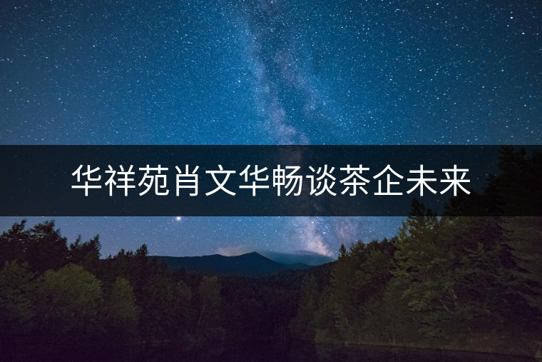 華祥苑肖文華暢談茶企未來 華祥苑肖文華暢談茶企未來