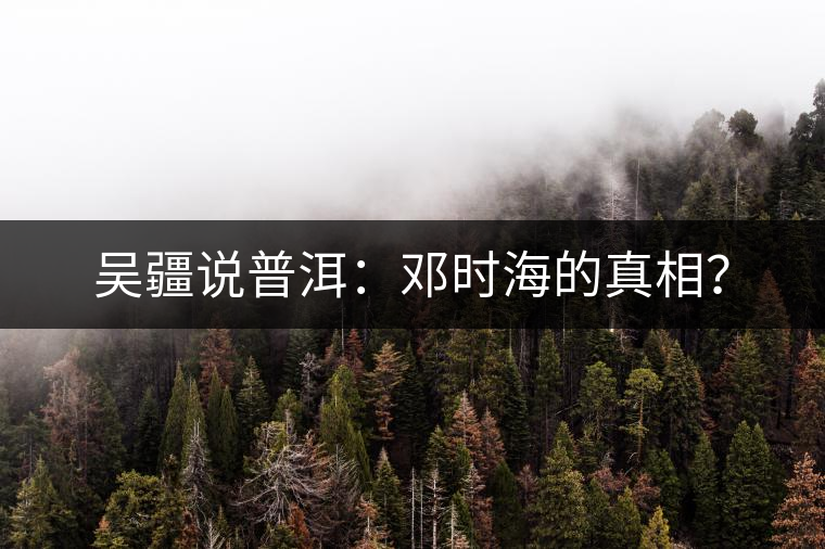 吳疆說普洱：鄧時(shí)海的真相？