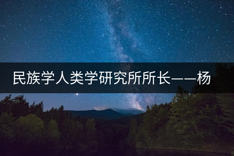 民族學(xué)人類(lèi)學(xué)研究所所長(zhǎng)——楊慧