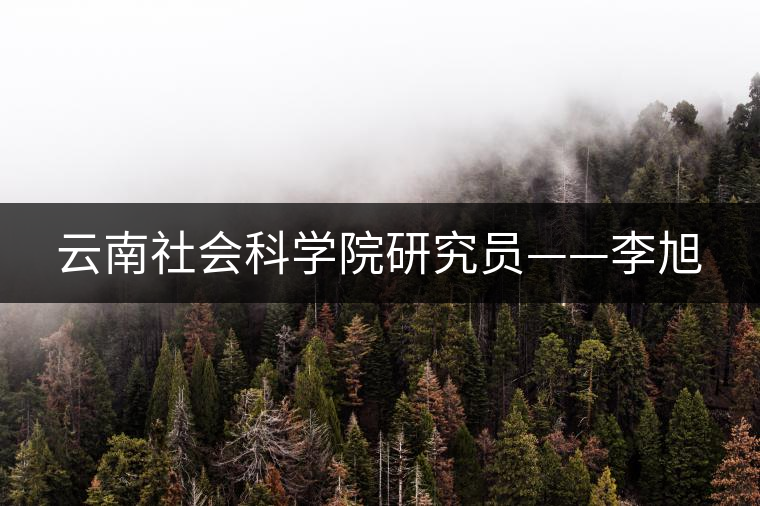 云南社會科學院研究員——李旭 云南社會科學院研究員——李旭