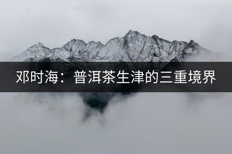 鄧時(shí)海:普洱茶生津的三重境界 鄧時(shí)海:普洱茶生津的三重境界