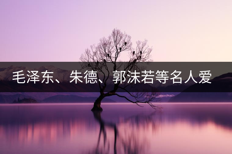 毛澤東、朱德、郭沫若等名人愛茶的種種故事