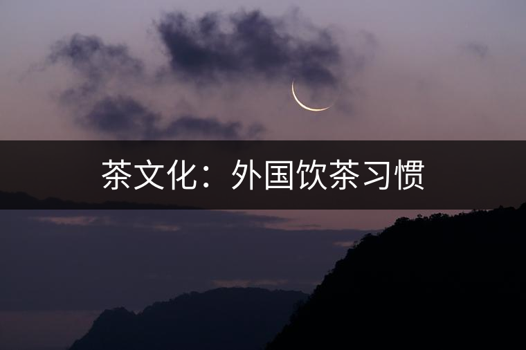 茶文化:外國(guó)飲茶習(xí)慣 茶文化:外國(guó)飲茶習(xí)慣