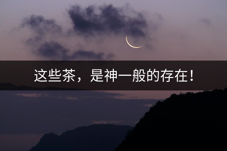 這些茶，是神一般的存在！