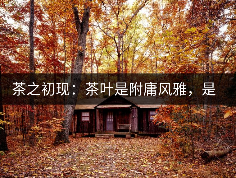 茶之初現(xiàn)：茶葉是附庸風雅，是禪茶一味，更是王朝興衰