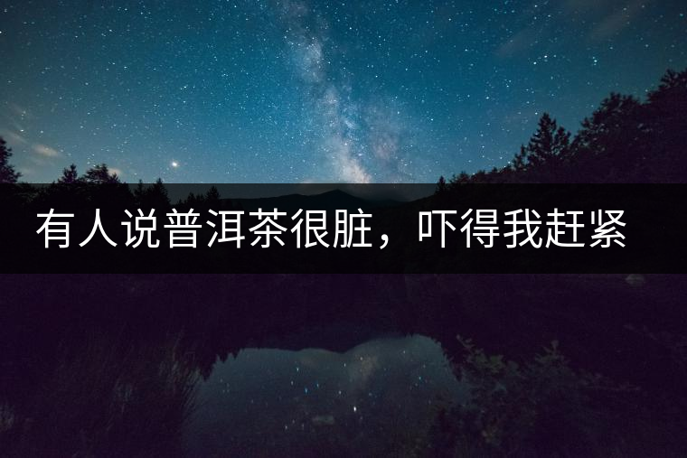 有人說普洱茶很臟，嚇得我趕緊喝杯熟茶壓壓驚