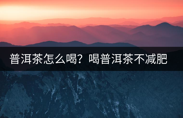 普洱茶怎么喝？喝普洱茶不減肥是為什么呢？喝普洱茶減肥要注意什么？