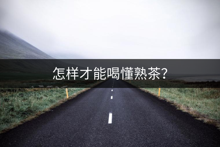 怎樣才能喝懂熟茶？