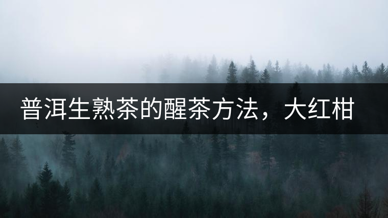 普洱生熟茶的醒茶方法，大紅柑與小青柑對(duì)比