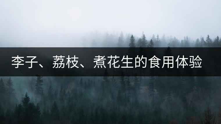 李子、荔枝、煮花生的食用體驗(yàn)來(lái)比對(duì)普洱茶的湯體口感