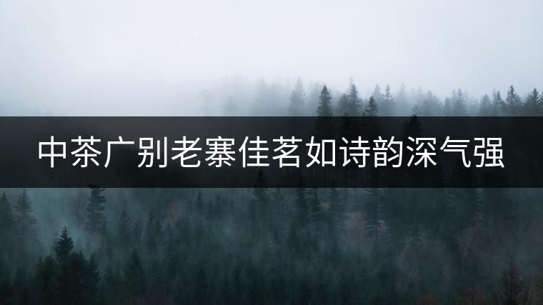 中茶廣別老寨佳茗如詩(shī)韻深氣強(qiáng) 中茶廣別老寨佳茗如詩(shī)韻深氣強(qiáng)