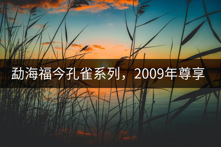 勐海福今孔雀系列，2009年尊享青餅