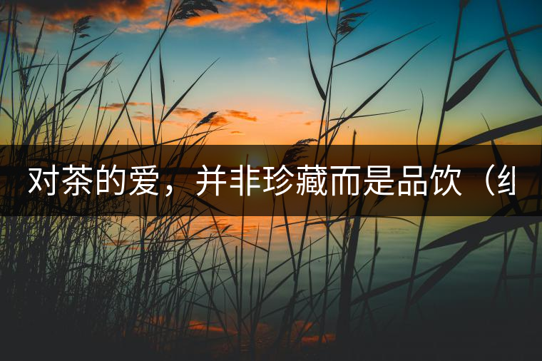 對茶的愛，并非珍藏而是品飲（組圖）