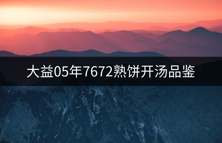 大益05年7672熟餅開湯品鑒