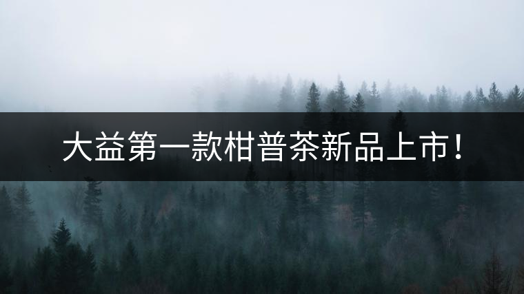 大益第一款柑普茶新品上市！