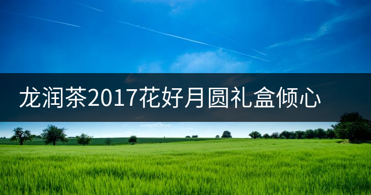 龍潤(rùn)茶2017花好月圓禮盒傾心登場(chǎng)，中秋有它才算團(tuán)圓！