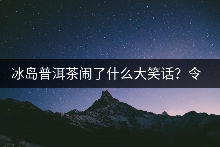 冰島普洱茶鬧了什么大笑話？令茶界人士們捧腹大笑？