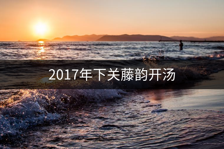 2017年下關(guān)藤韻開(kāi)湯 2017年下關(guān)藤韻開(kāi)湯