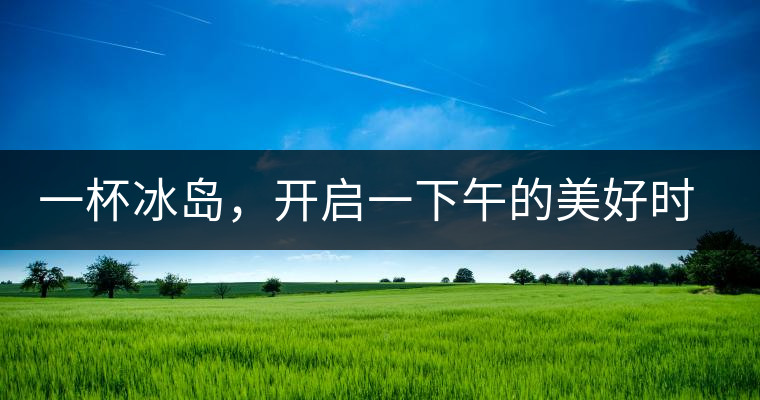 一杯冰島，開(kāi)啟一下午的美好時(shí)光