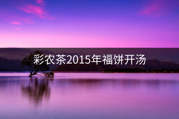 彩農(nóng)茶2015年福餅開(kāi)湯